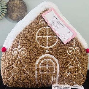 NWT Gingerbread House Pillow - Large